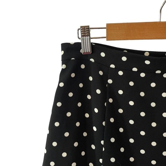 Cinq A Sept Rowena Black White Polka Dot Ruffle Tiered Midi Skirt Size 8 - Picture 3 of 9